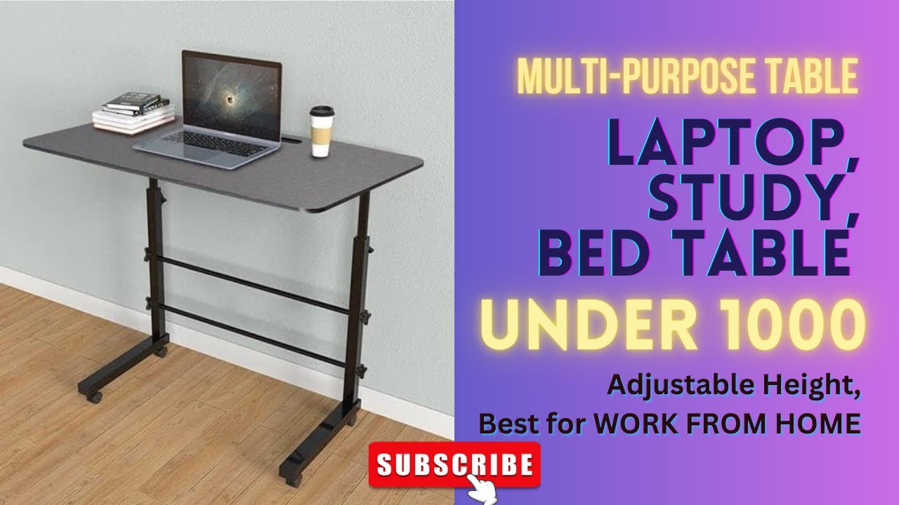 Multi-Purpose Laptop Table Review | Adjustable Height | Best Study & Work Table 2025