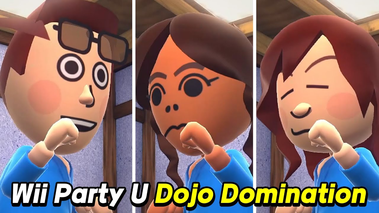 Wii Party U Dojo Domination gameplay 3Round Match !! - Who will beat 30 challengers to win?