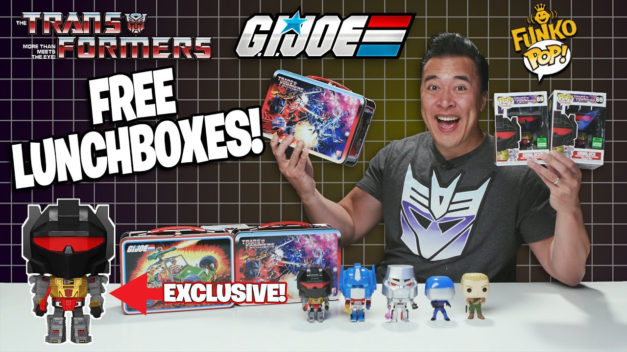 TRANSFORMERS vs. G.I.JOE Funko POP Mystery Lunchbox GIVEAWAY!!! Exclusive Grimlock Figure!