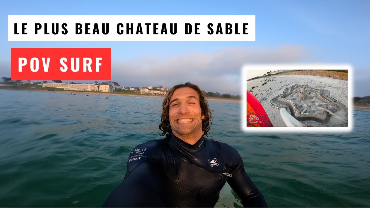 POV SURF AND THE CHATEAU DE SABLE 🏰 I PETITE VAGUE PUNCHI I BRETAGNE NORD I RAW CUT