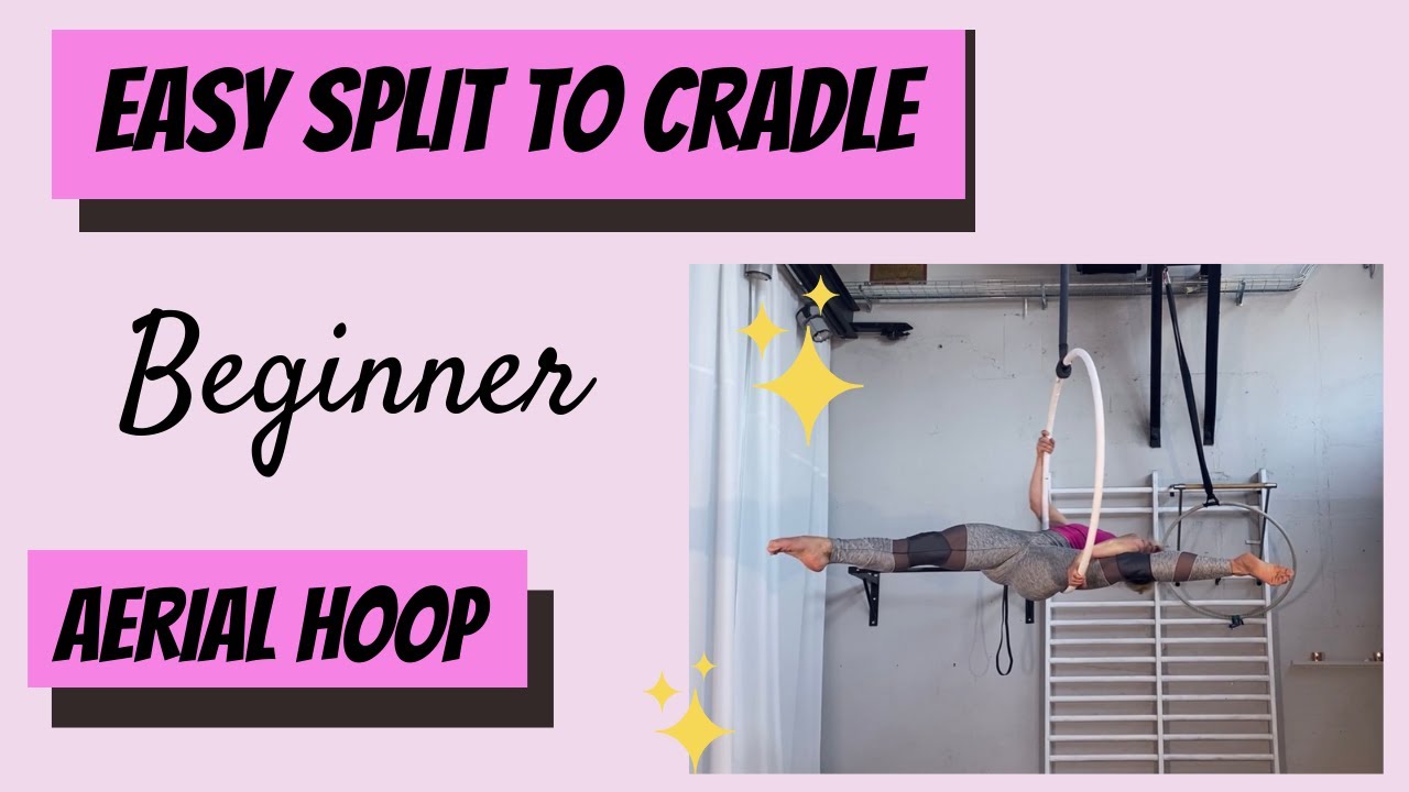 "Fake" split (Easy) through a twist to cradle - tutorial aerial hoop