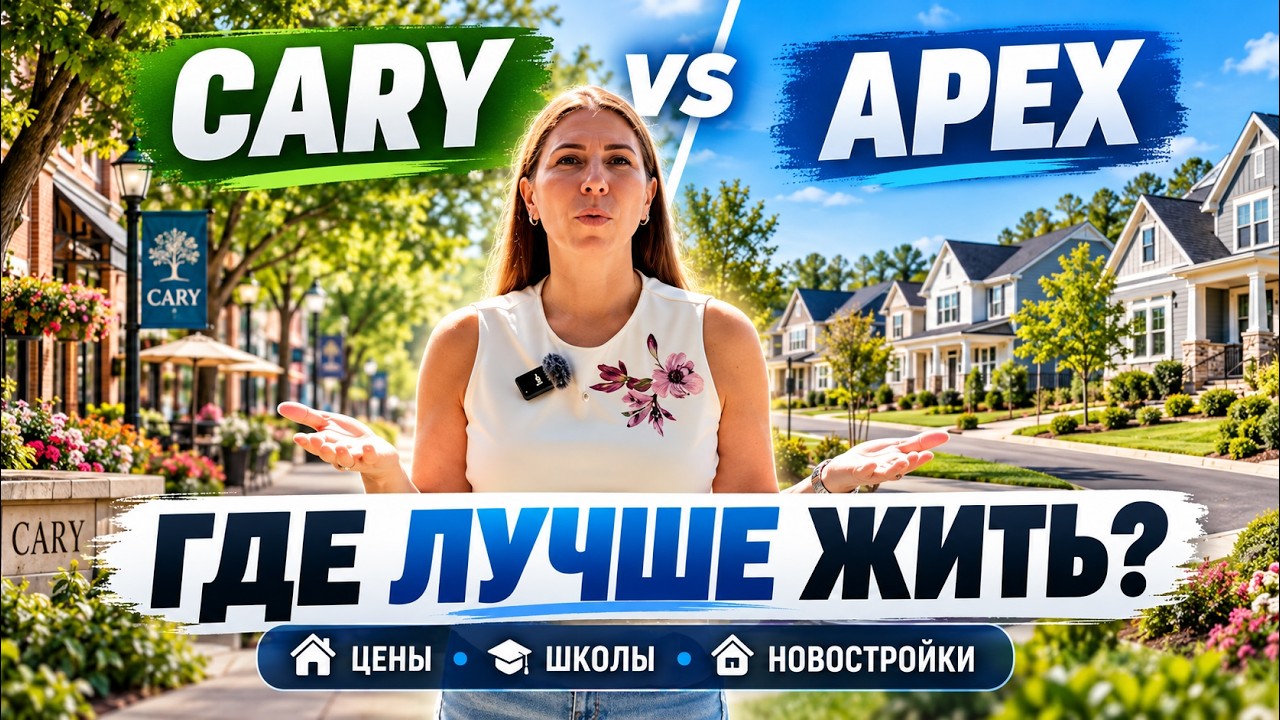 Cary или Apex: что выбрать для жизни и покупки дома? | Северная Каролина