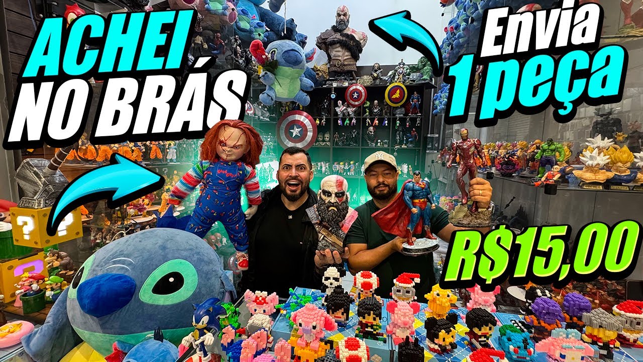 🚨RARIDADE! ACHEI NO BRÁS O MAIOR FORNECEDOR DE COLECIONÁVEIS QUE ENVIA 1 PEÇA NO VALOR DE ATACADO