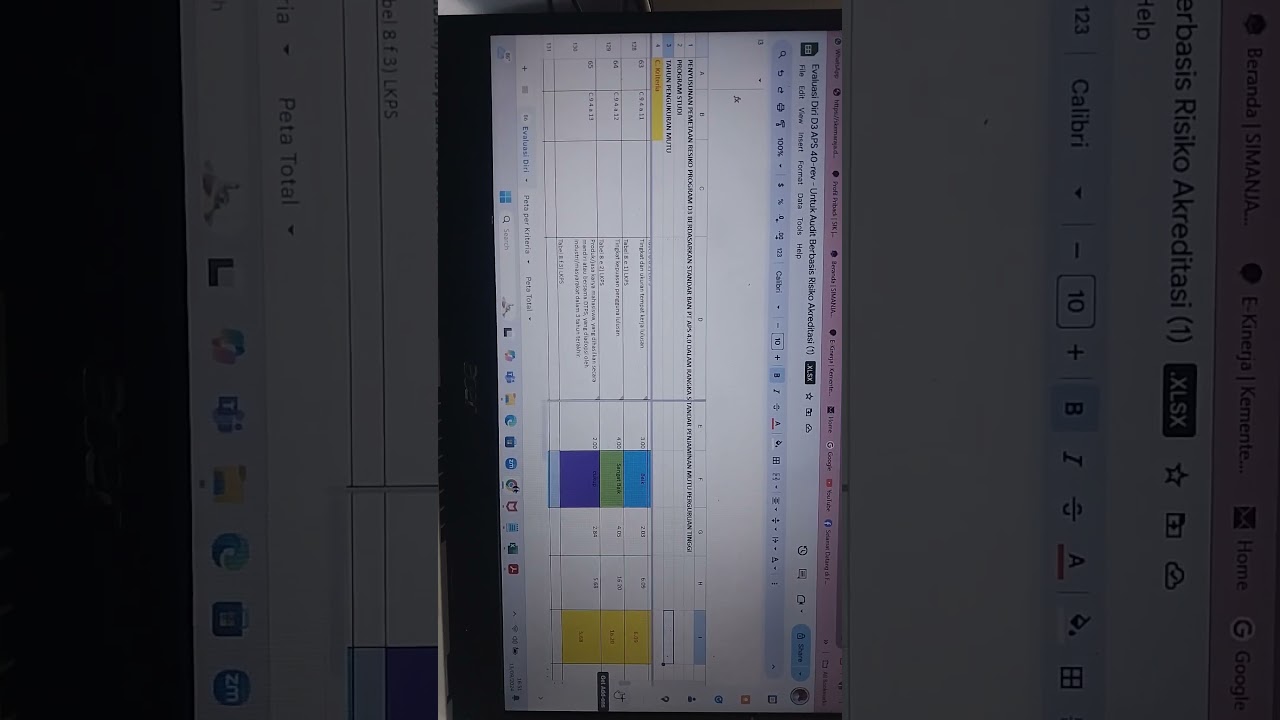 Matrik Evaluasi Diri Program Studi Diploma 3 APS 4.0 / Self Evaluation Matrix of Diploma 3