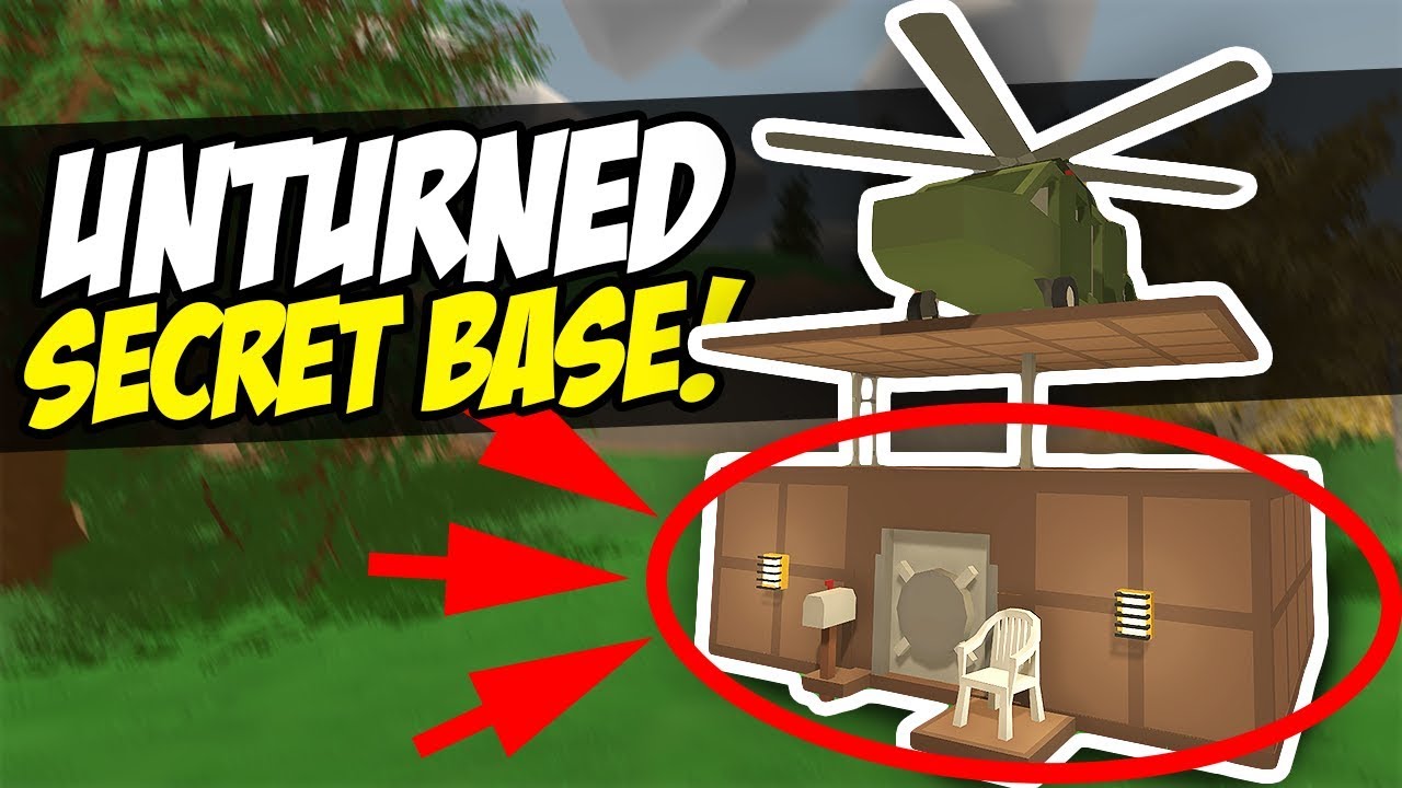 SECRET BASE - Unturned Hidden Base | How to Hide Loot! (Speed Build)