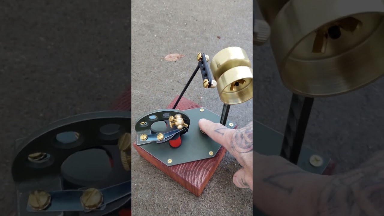 Handmade front desk bell. #bell #flyingirons #coils