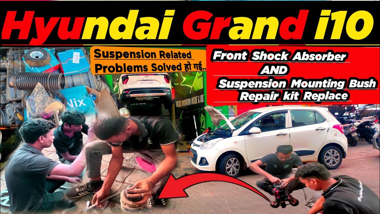 car suspension replace ||  grand i10 shock absorber problem || hyundai genuine spare parts