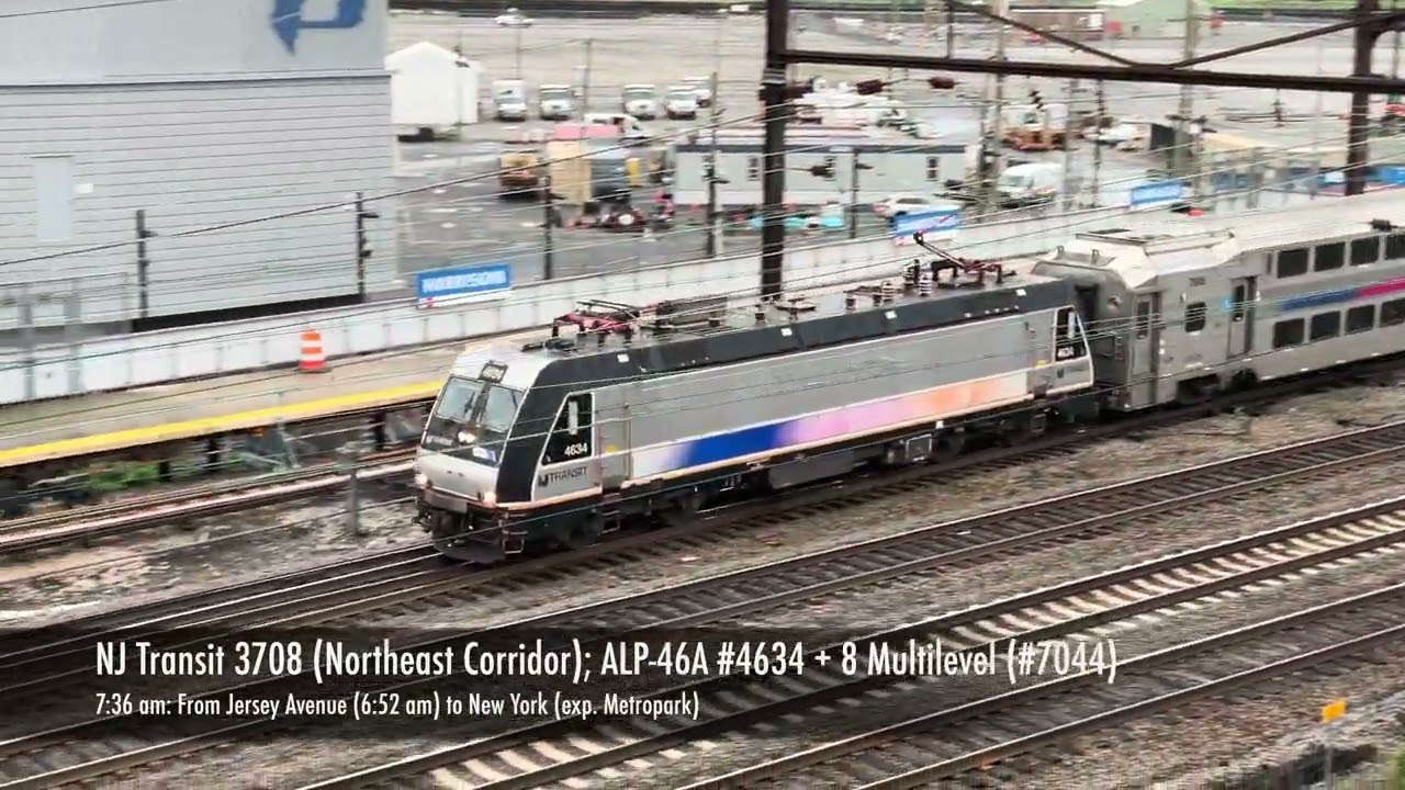 Morning Rush on the Northeast Corridor (Amtrak and NJ Transit), July 21, 2023