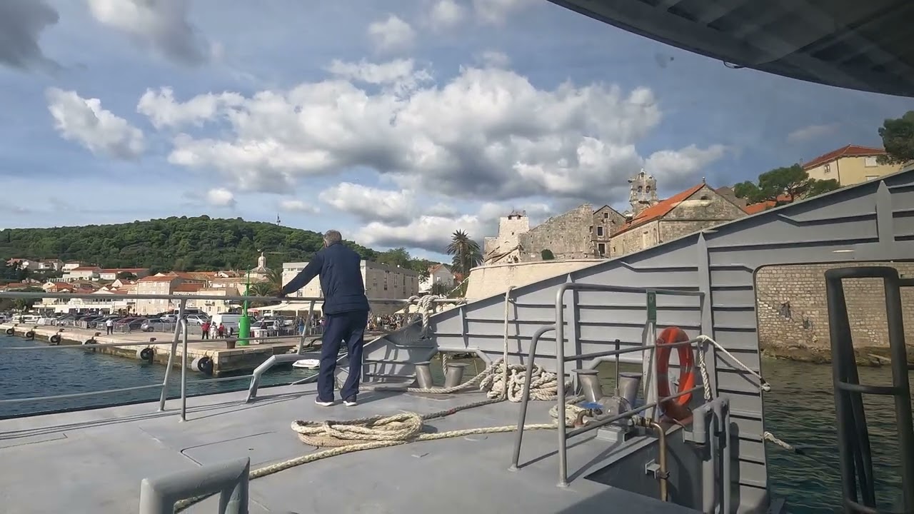 Split to Dubrovnik Ferry ⛴️  - Korcula from Kapetan Luka catamaran - Adriatic sea 🌊