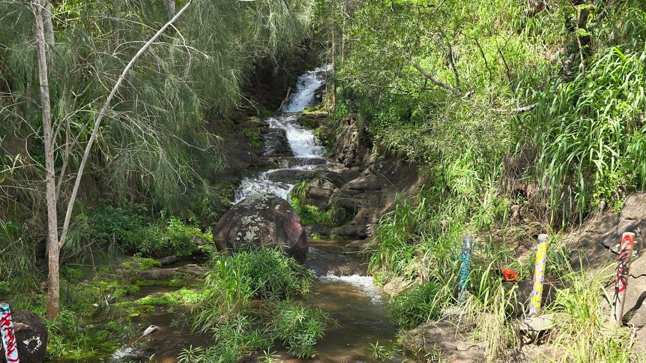 Hiking and exploring and we found a random waterfall!