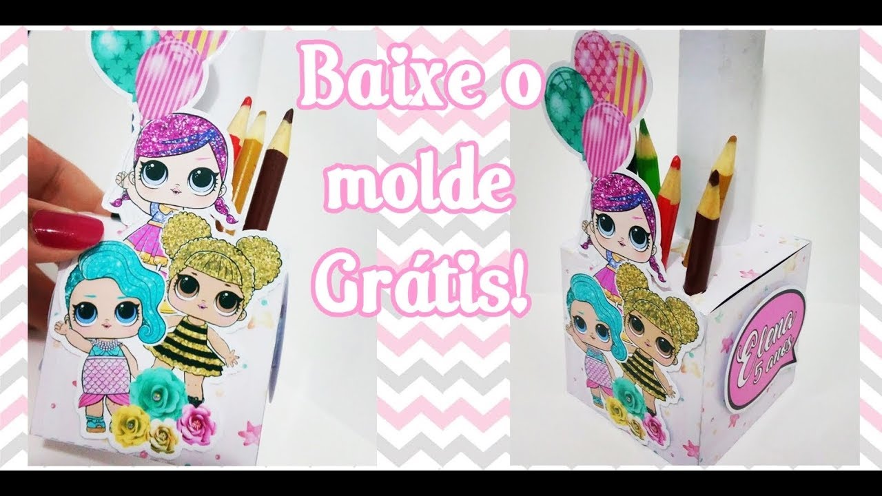 Caixinha Para Kit Colorir - Molde Grátis