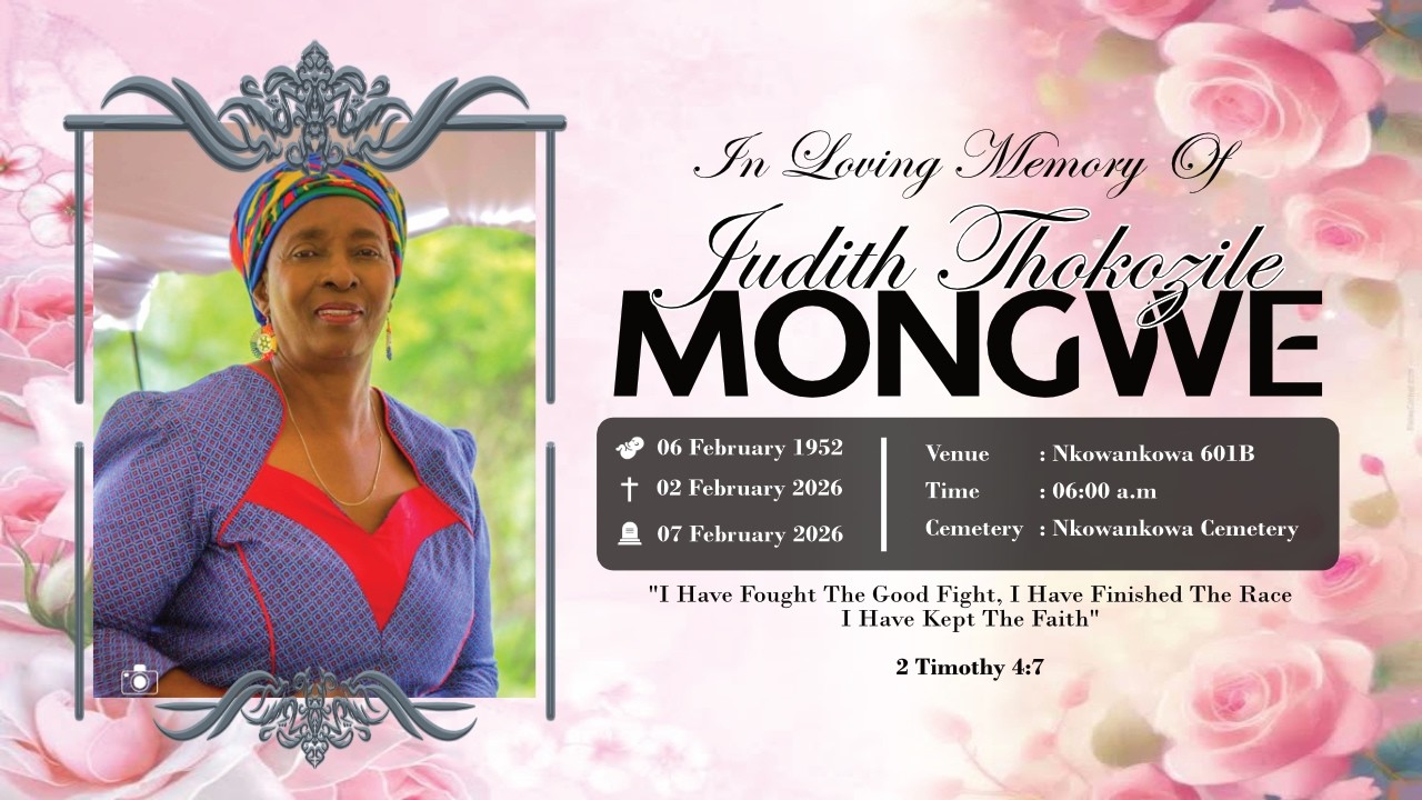 Funeral Service of the late Judith Thokozile Mongwe