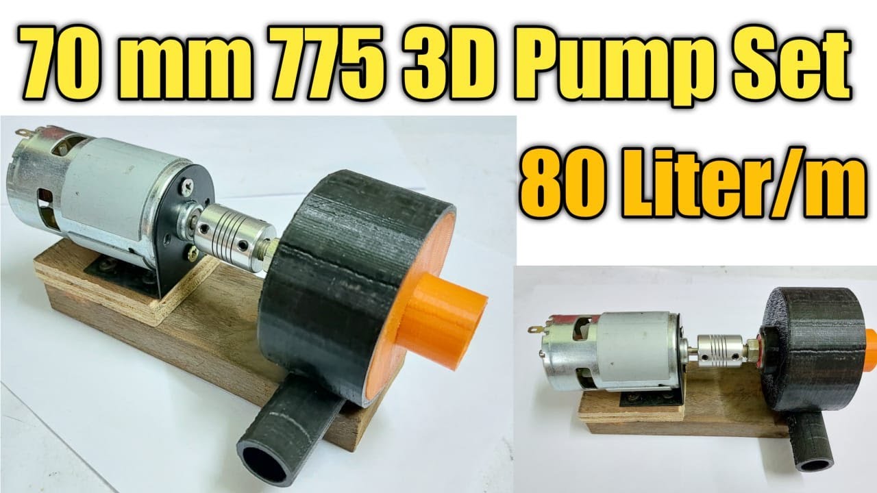 Big size 70 mm RS775 Motor 3D Pump Set, 80 Liter/m Water