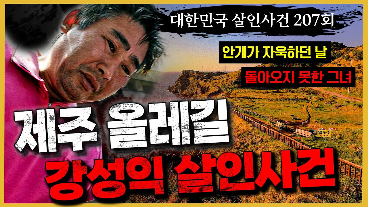 [대한민국 살인사건 207회] 살인범은 '손목'을 택했다!! - 제주 올레길 살인사건의 진실!