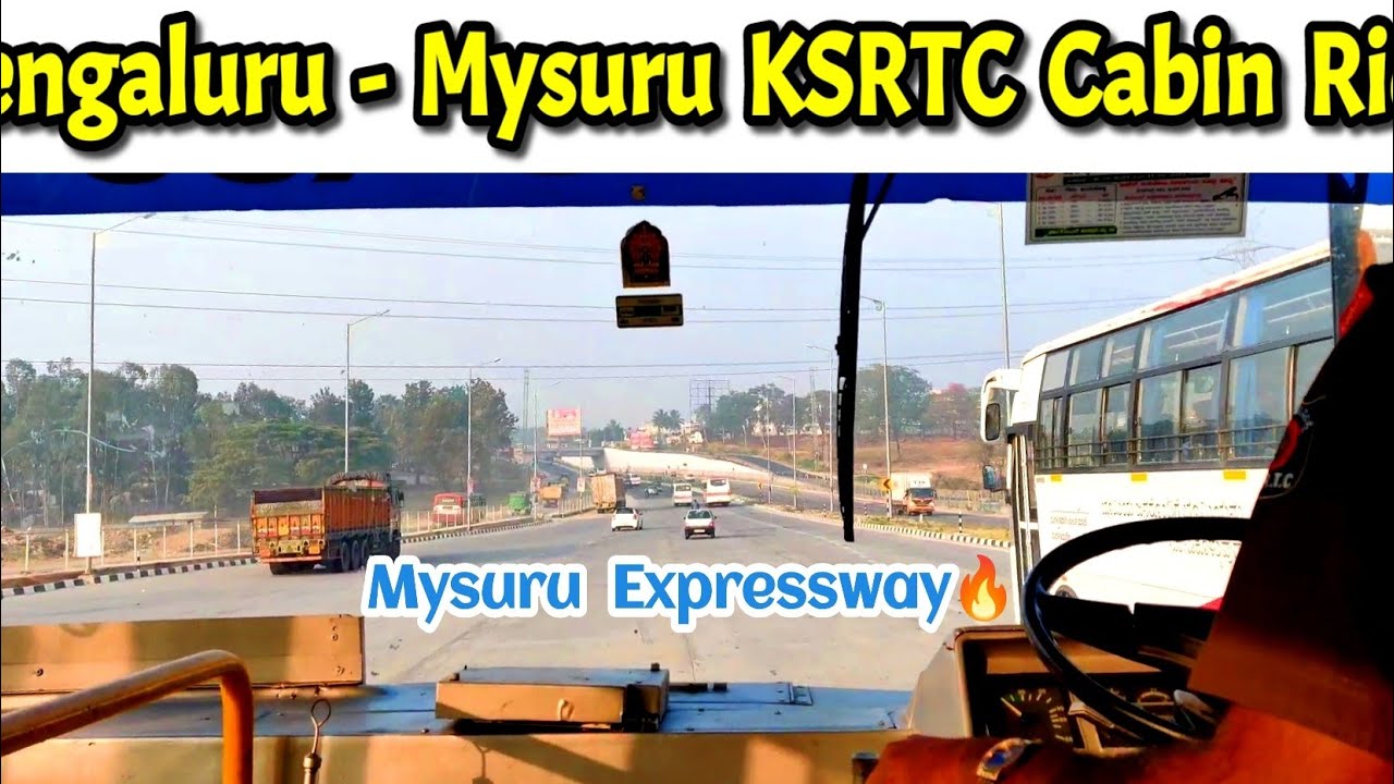 Mysuru 10 Lane Expressway KSRTC Sarige Non-stop Cabin Ride 🔥 #bus #volvo #ksrtc #mysuru