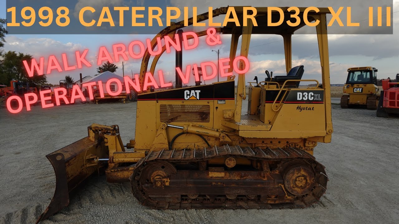 Видеоролик о работе и осмотре бульдозера Caterpillar D3C XL 1998 года выпуска. 37 900 долларов США