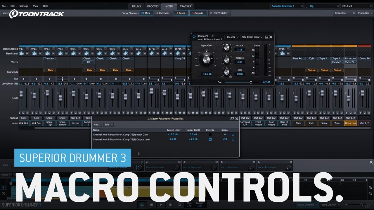 Superior Drummer 3: Macros & Automation (video 4/5)