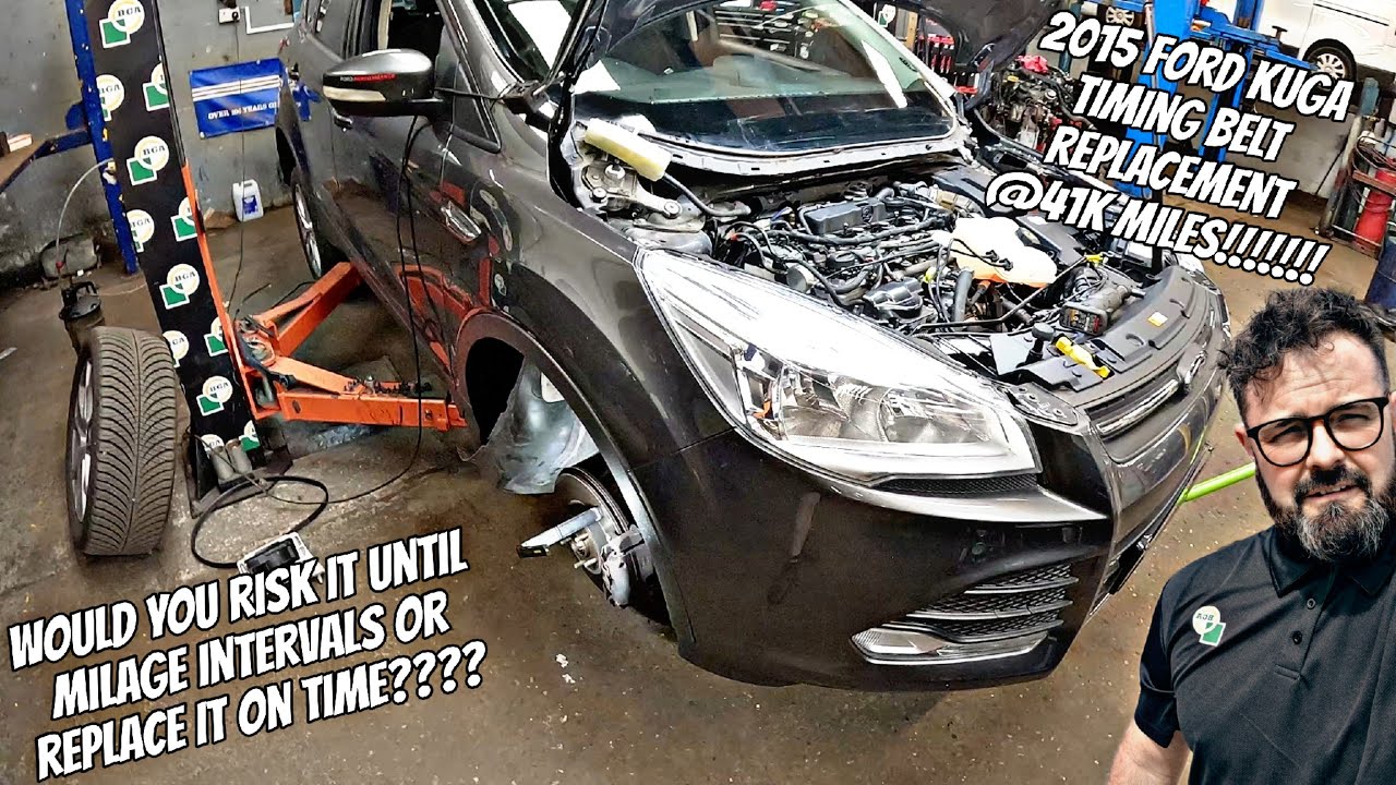 Замена ремня ГРМ на Ford Kuga 2015 года выпуска при пробеге 41 тыс. миль. Но автомобилю почти 10 ...