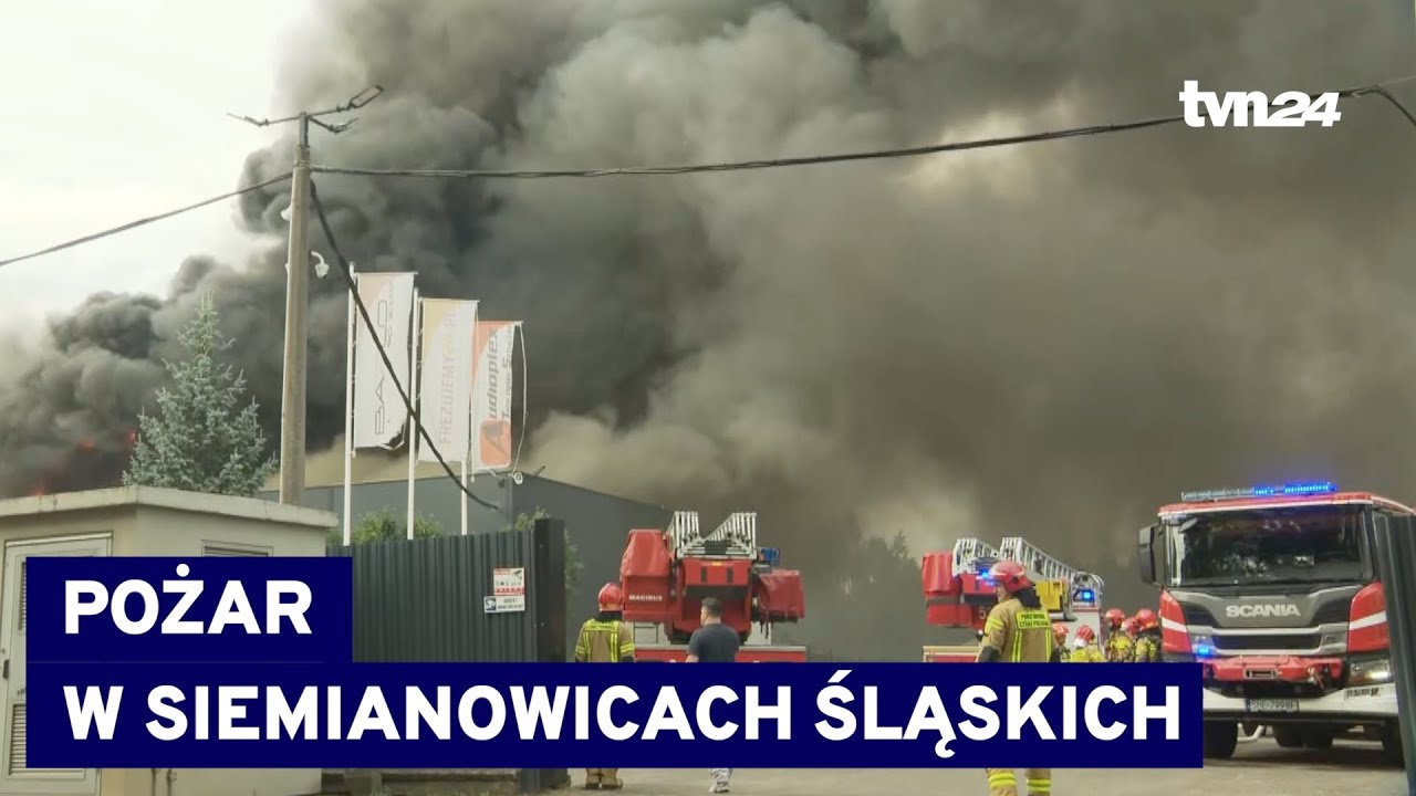 Pożar w Siemianowicach Śląskich. Ostrzeżenie dla mieszkańców @tvn24