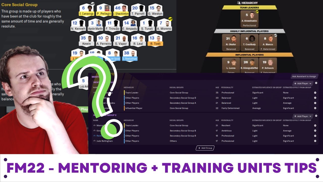 FM22 | MENTORING + TRAINING UNITS TIPS | Football Manager 2022 Training Guide