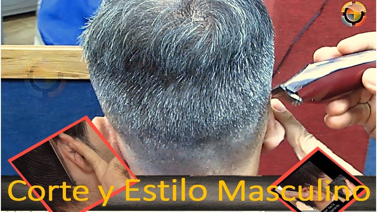 Corte de Cabello Para Hombre Adulto|Tutorial Corte Hombre Clasico  Degradado Paso a paso