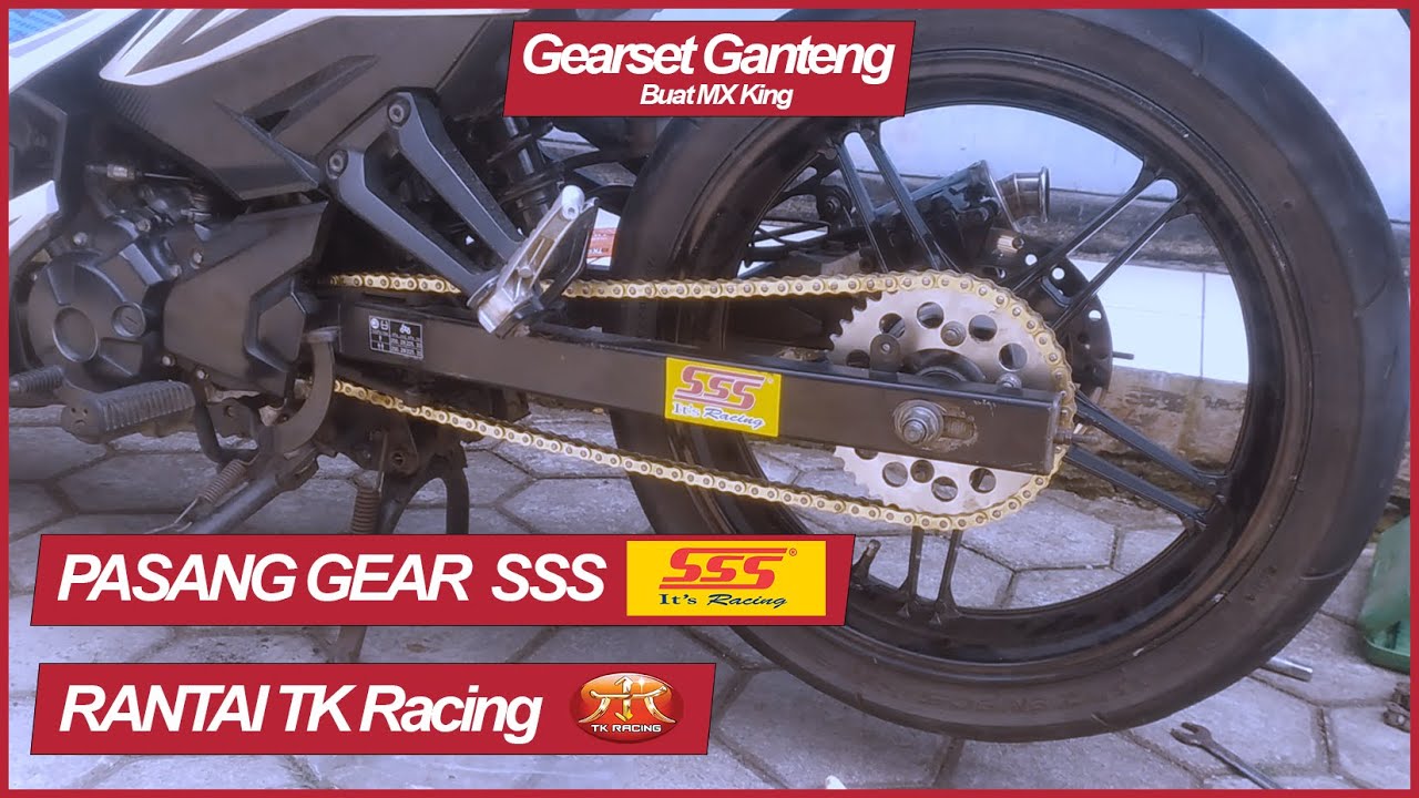 Ganteng!! Pasang Gear SSS + Rantai TK Racing di motor MX King | Motovlog Indonesia | Boncel Motovlog