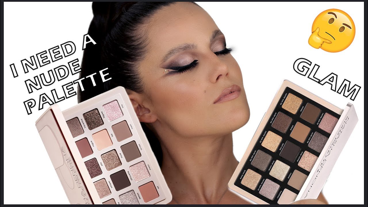 NATASHA DENONA I NEED A NUDE PALETTE VS GLAM PALETTE