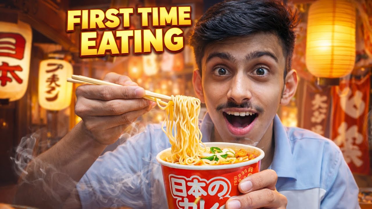First Time Eating Japanese Noodles 🍜😱 #viral #youtube #japanese #food 