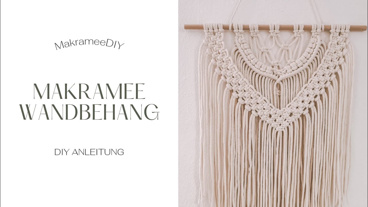 Makramee Wandbehang Anleitung / Tutorial, Makramee selber machen, Anleitung für Anfänger