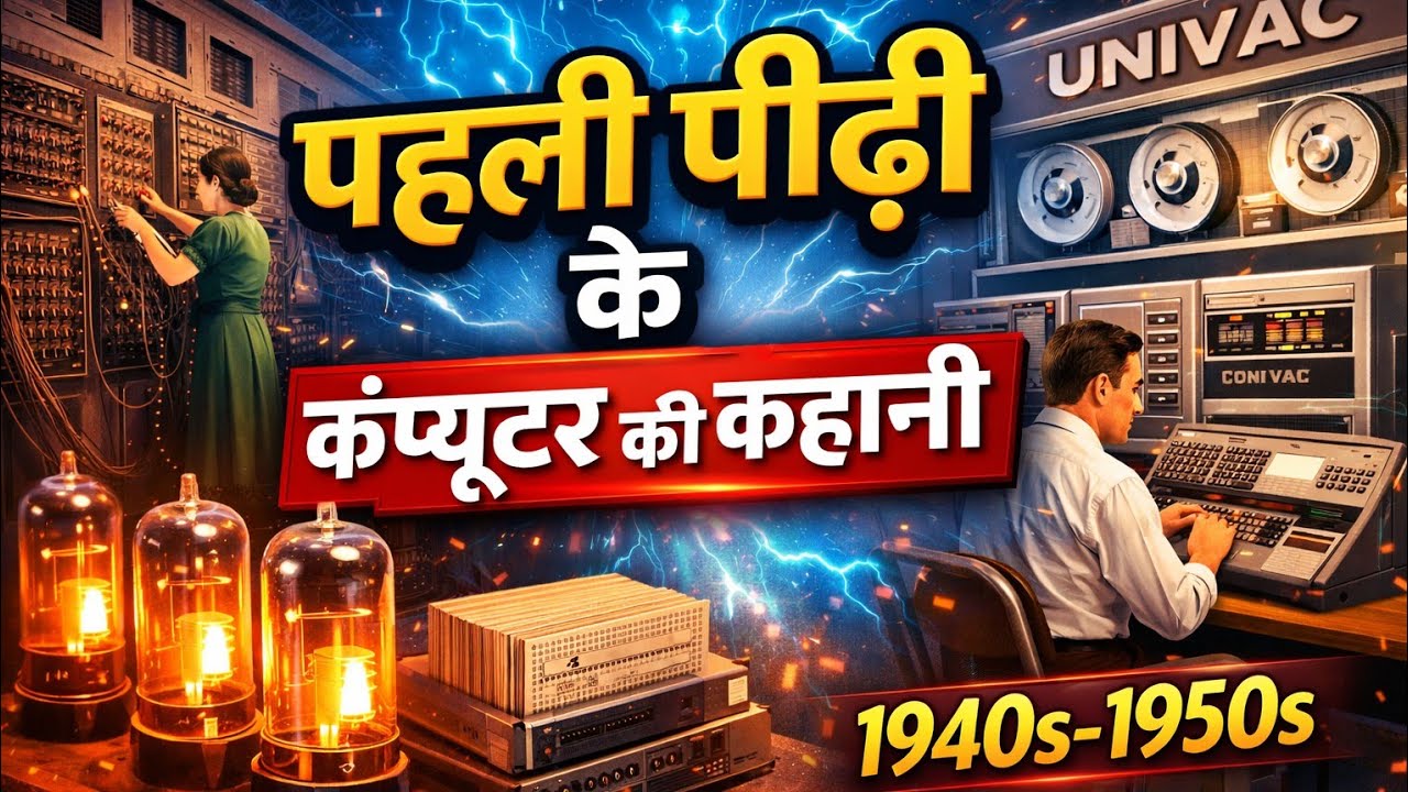 🖥️ First Generation of Computer (1940–1956) | Complete Explanation in Hindi