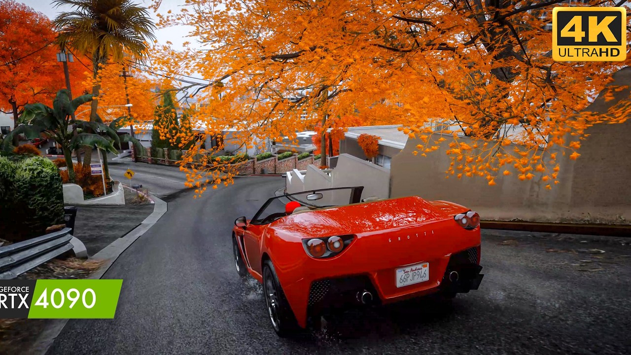 GTA 5 Enhanced With Ray Fusion Enhanced Graphics mod Showcase 4K