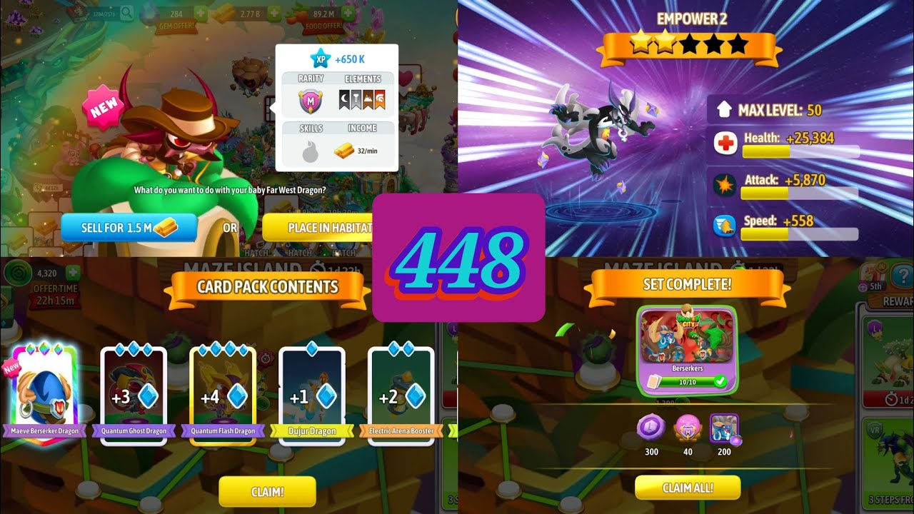 Dragon city Season10: The Baron Doom Mark Gameplay Part448 Complete Shiy Large Finally 🥳