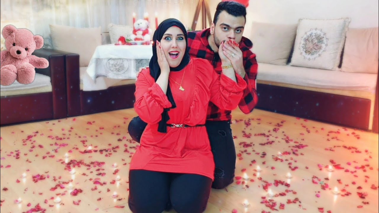 فاجأتها في عيد الحب | ردة فعلها