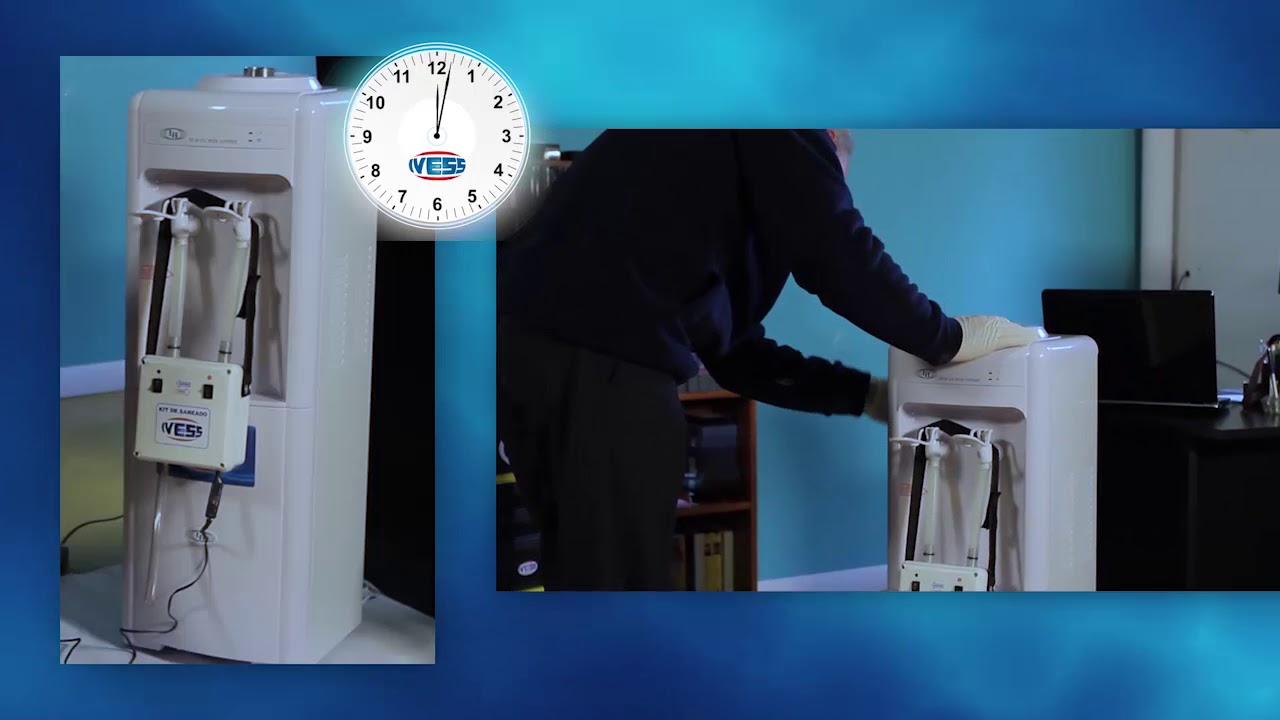 Saneado Dispenser FrioCalor en domicilio del cliente.