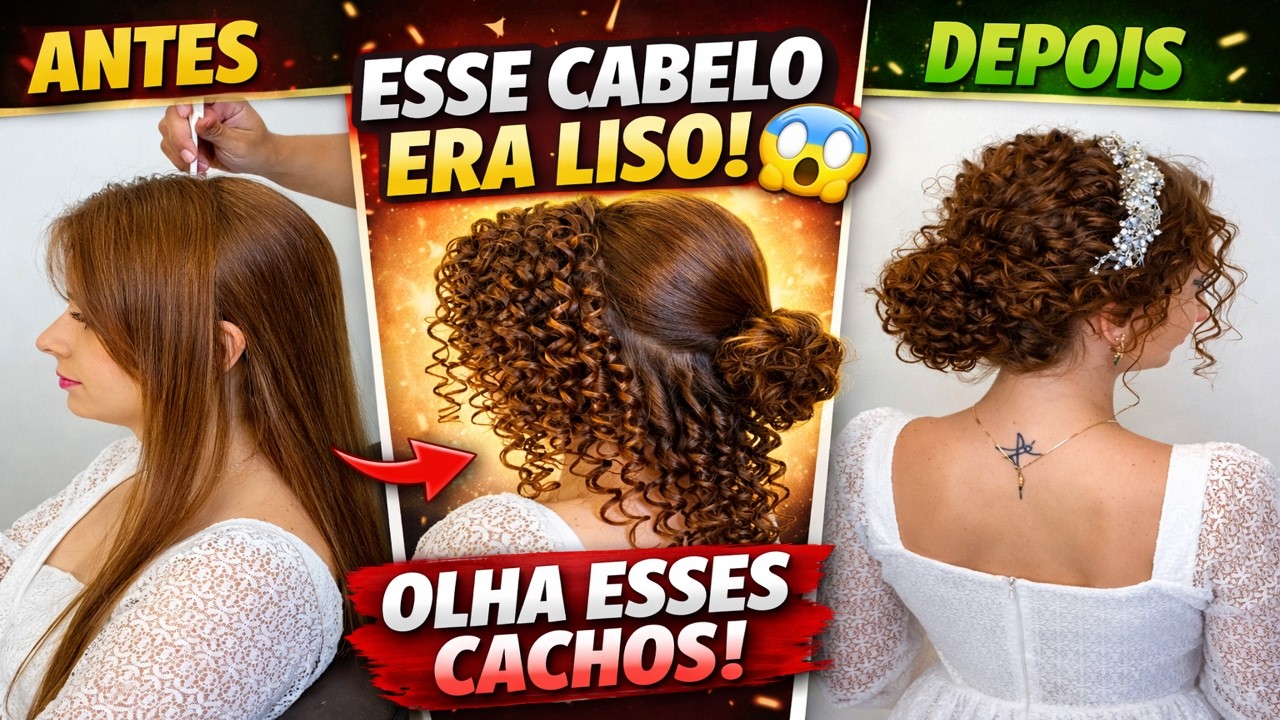 Cachos em Cabelo Liso… e o Resultado Surpreende! | Penteado passo a passo