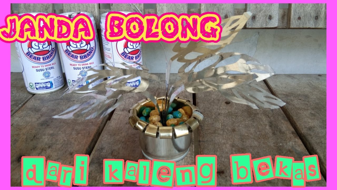 DIY   Membuat Bunga dari kaleng bekas ,bunga janda bolong
