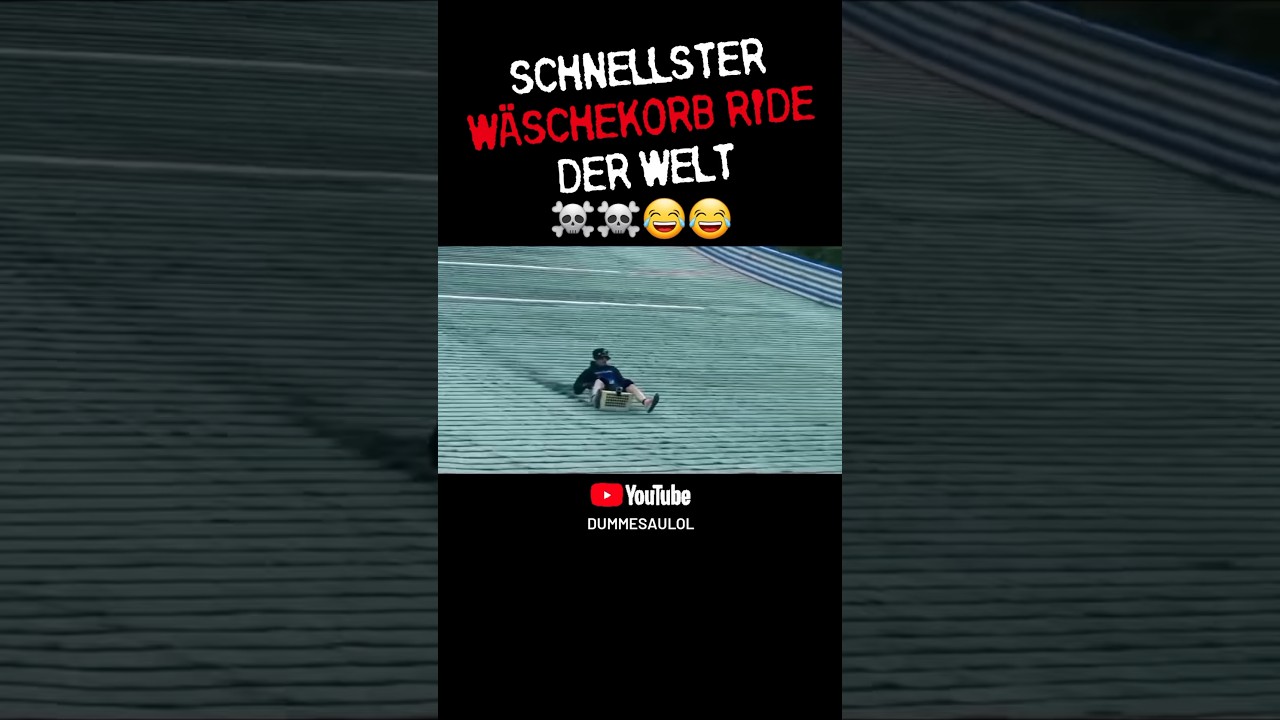 schnellster w&auml;schekorb ride der welt 😂 #comedy #funny #fail #humor