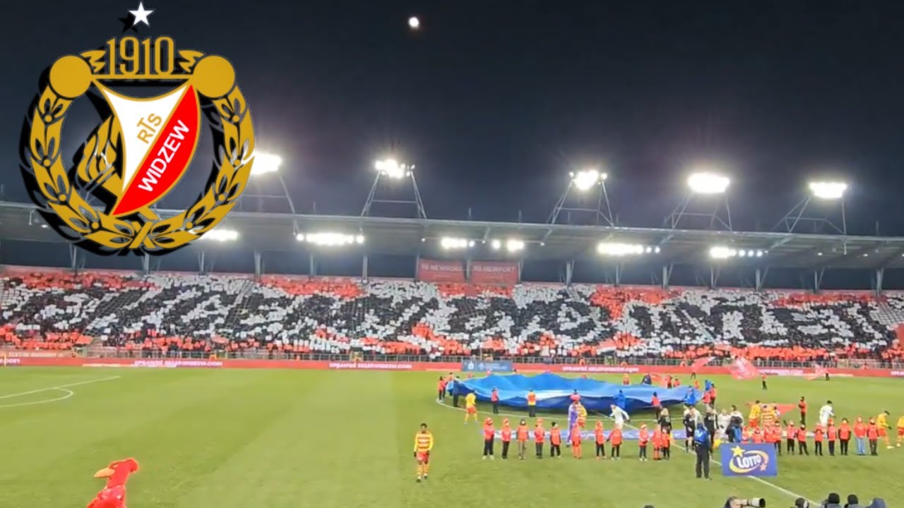 AMAZING | Spectacular Widzew Łódź Fan Choreography & Fireworks Before Jagiellonia Match