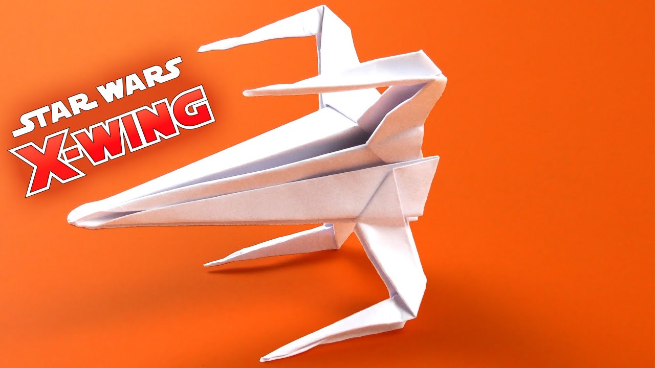 Звездные войны оригами. Как сделать космический корабль  Star Wars X-Wing Fighter из бумаги