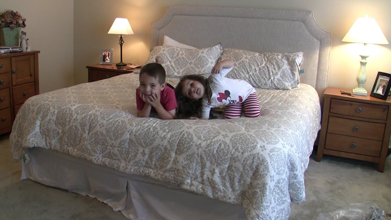 A five year old can do it! Easy to assemble Zinus SmartBase with Pottery Barn Headboard