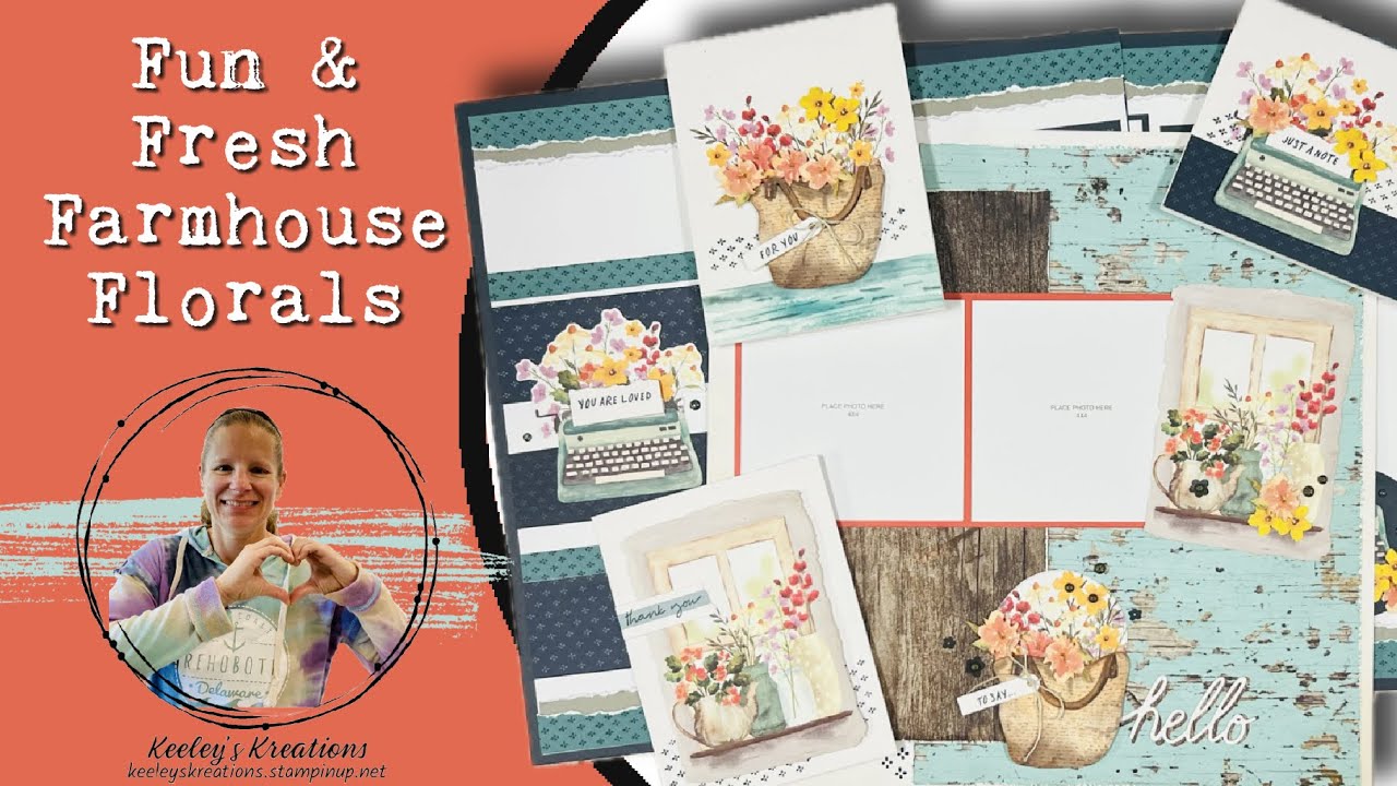 Alternative August Paper Pumpkin Ideas: Farmhouse Florals | 2 Double-Page + 1 Single-Page + 3 Cards
