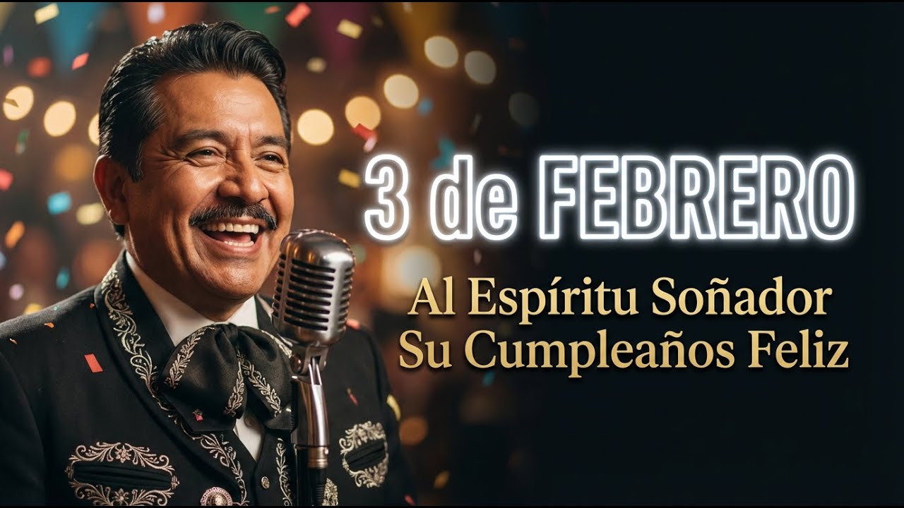 Al espíritu soñador de este 3 de febrero: ¡Un Cumpleaños Feliz con mariachi mágico! ✨