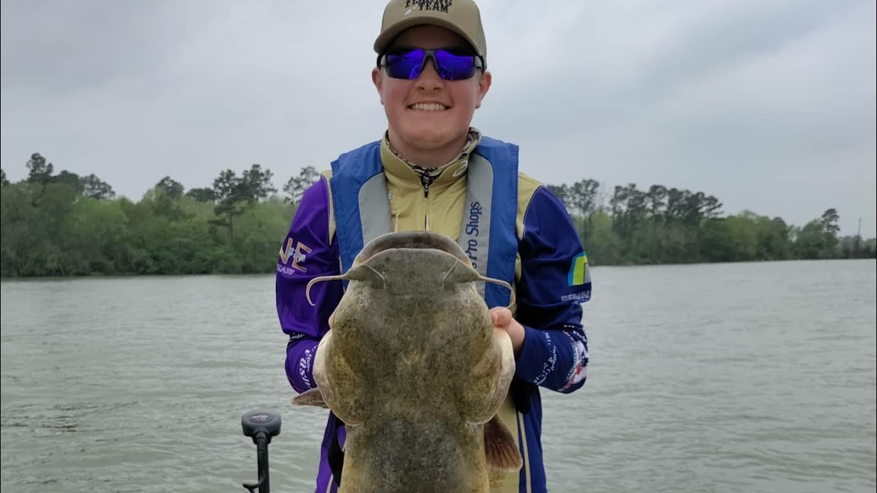 Giant Flathead Catfish Caught on Lake Conroe