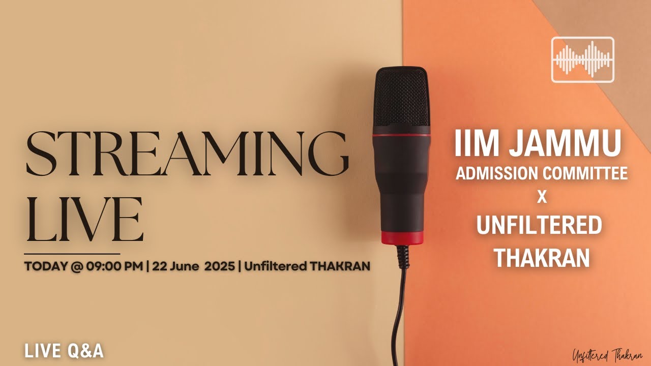 Live Q&A by IIM Jammu Admission Committee | MBA | IPM | Unfiltered THAKRAN