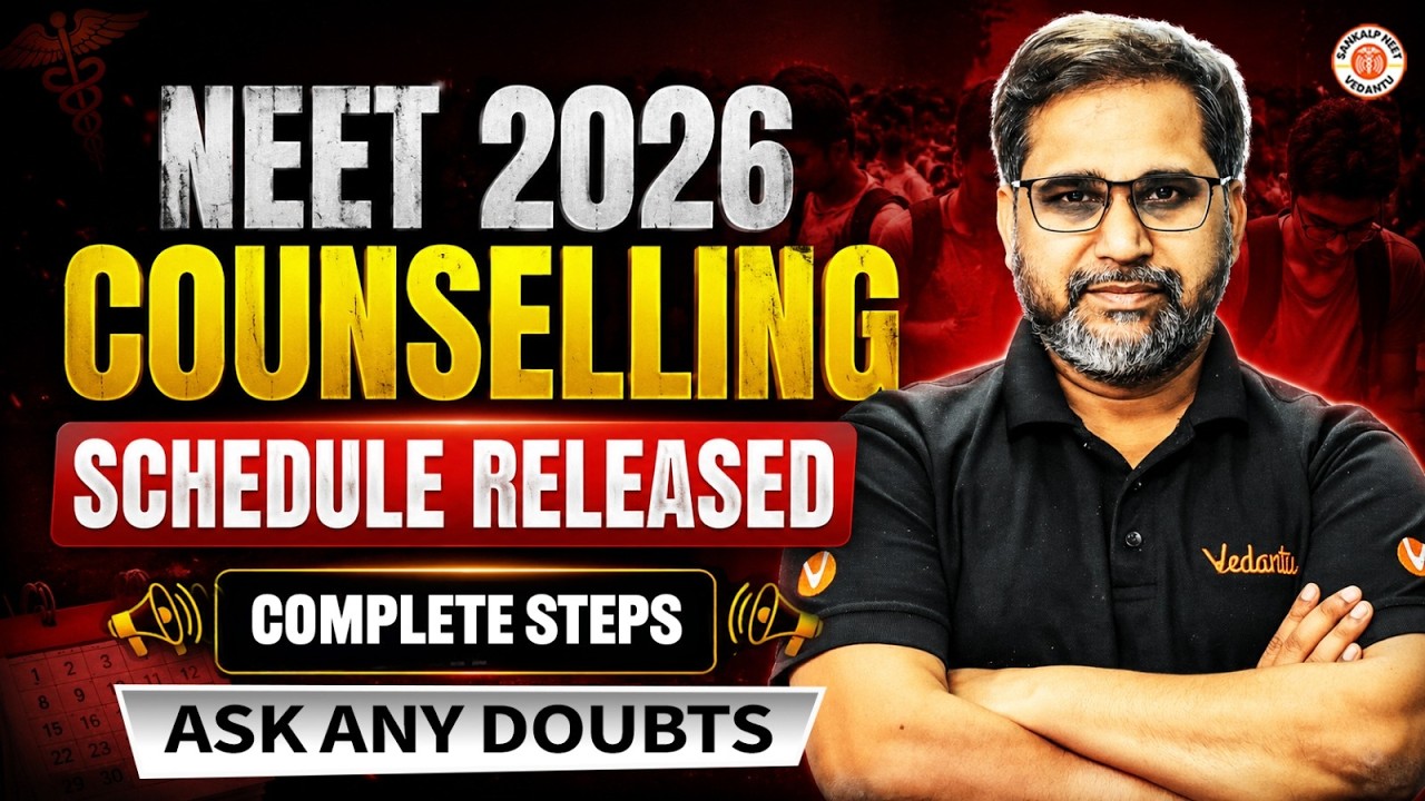 NEET 2026 Counselling Schedule Released | Complete Steps | Ask Your Doubts LIVE | Tarun Sir