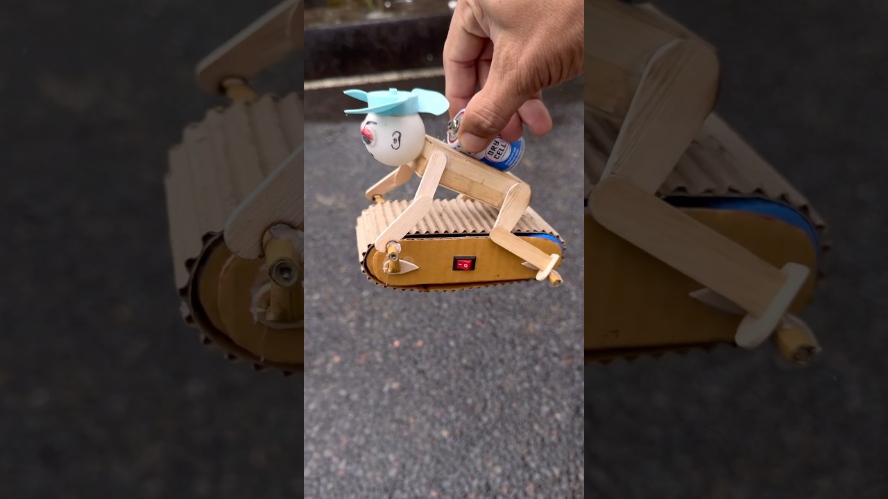 mainan unik dari kardus bertenaga baterai #ideas #toys #mainan #kreatif #mainanbergerak
