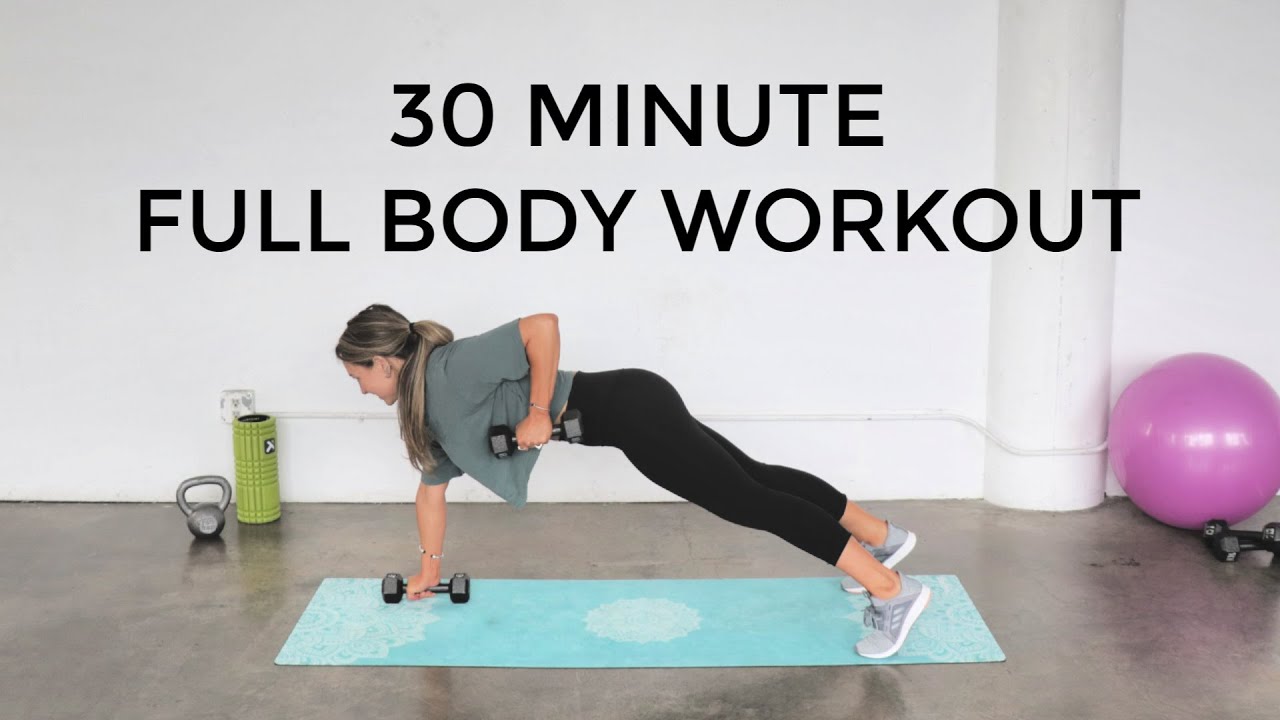 30 Minute Full Body Dumbbell Workout | Compound Movement Total Body Exercises