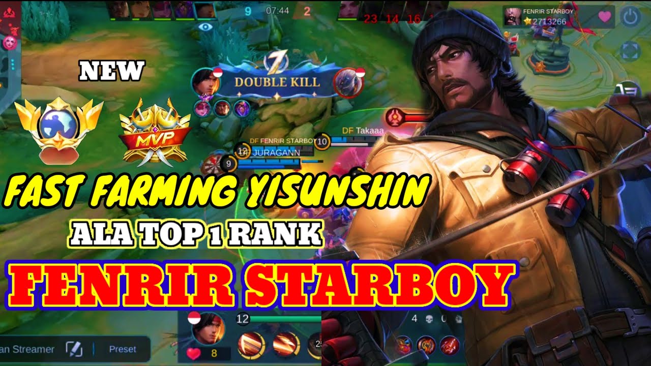 FENRIR STARBOY FAST FARMING YI SUN SHIN TUTORIAL - Mobile Legends ID‼️