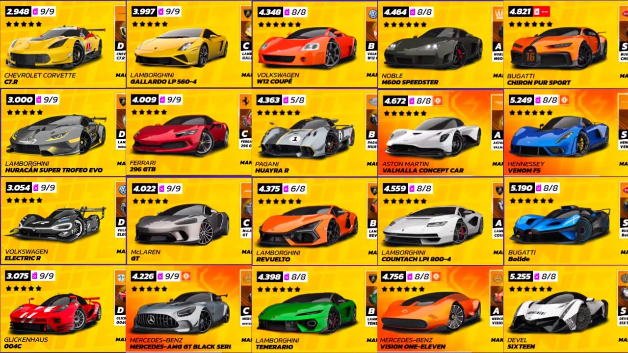 Asphalt Legends Unite Lv 60 Garage