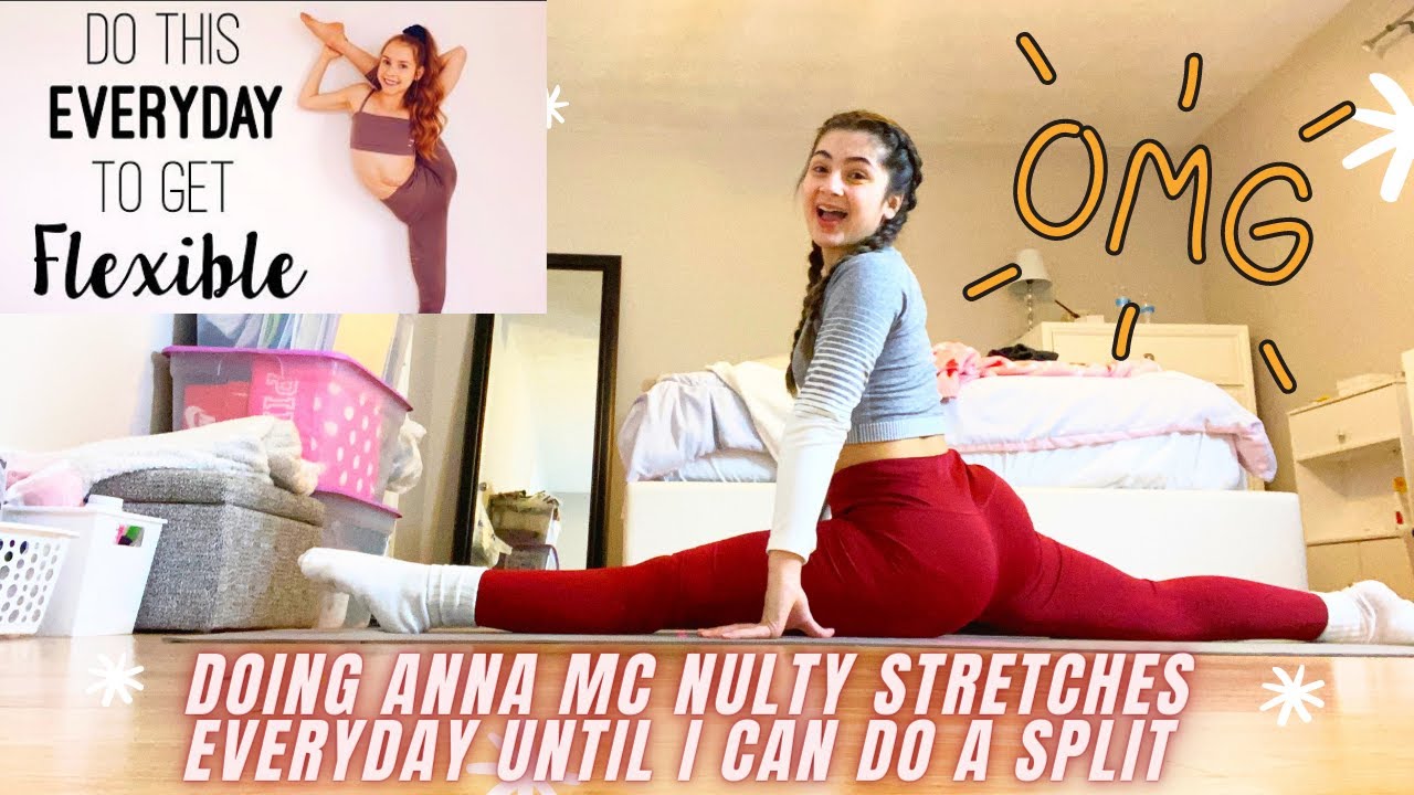 Trying Anna McNulty everyday stretches *until I can do a SPLIT (I did it )*